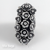 Oxidized Flowers Ring Mexican Sterling Silver